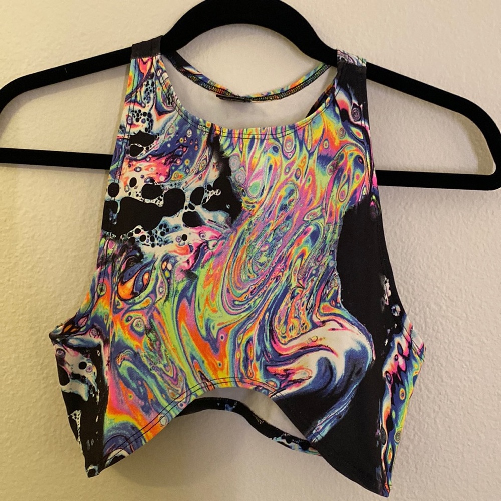 Freedom rave wear liquid Tripp top
